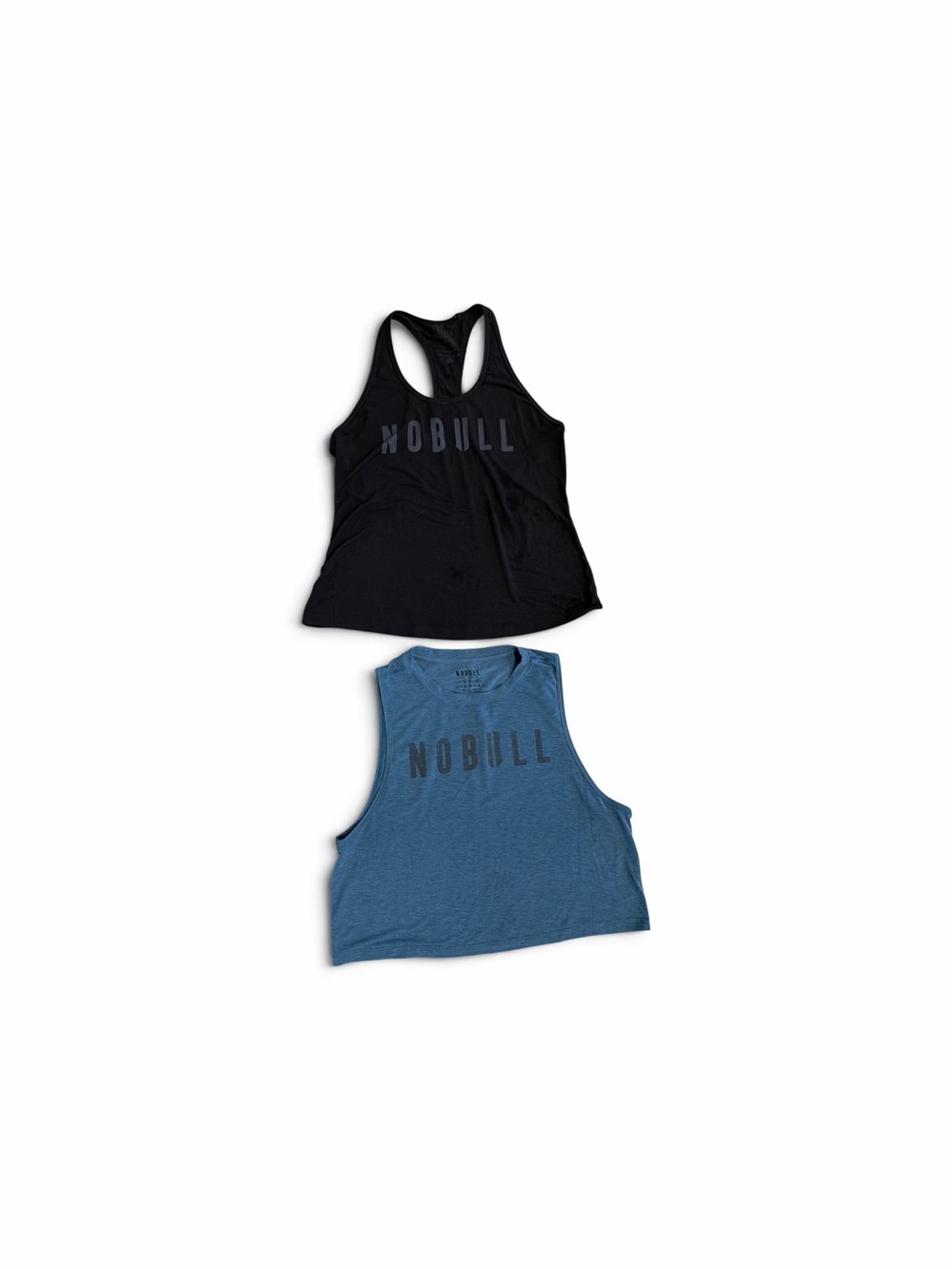 NOBULL Black Racerback & Steel Blue Muscle Tank Duo